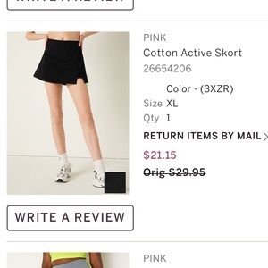 COPY - Black Victorias Secret Pink Skort